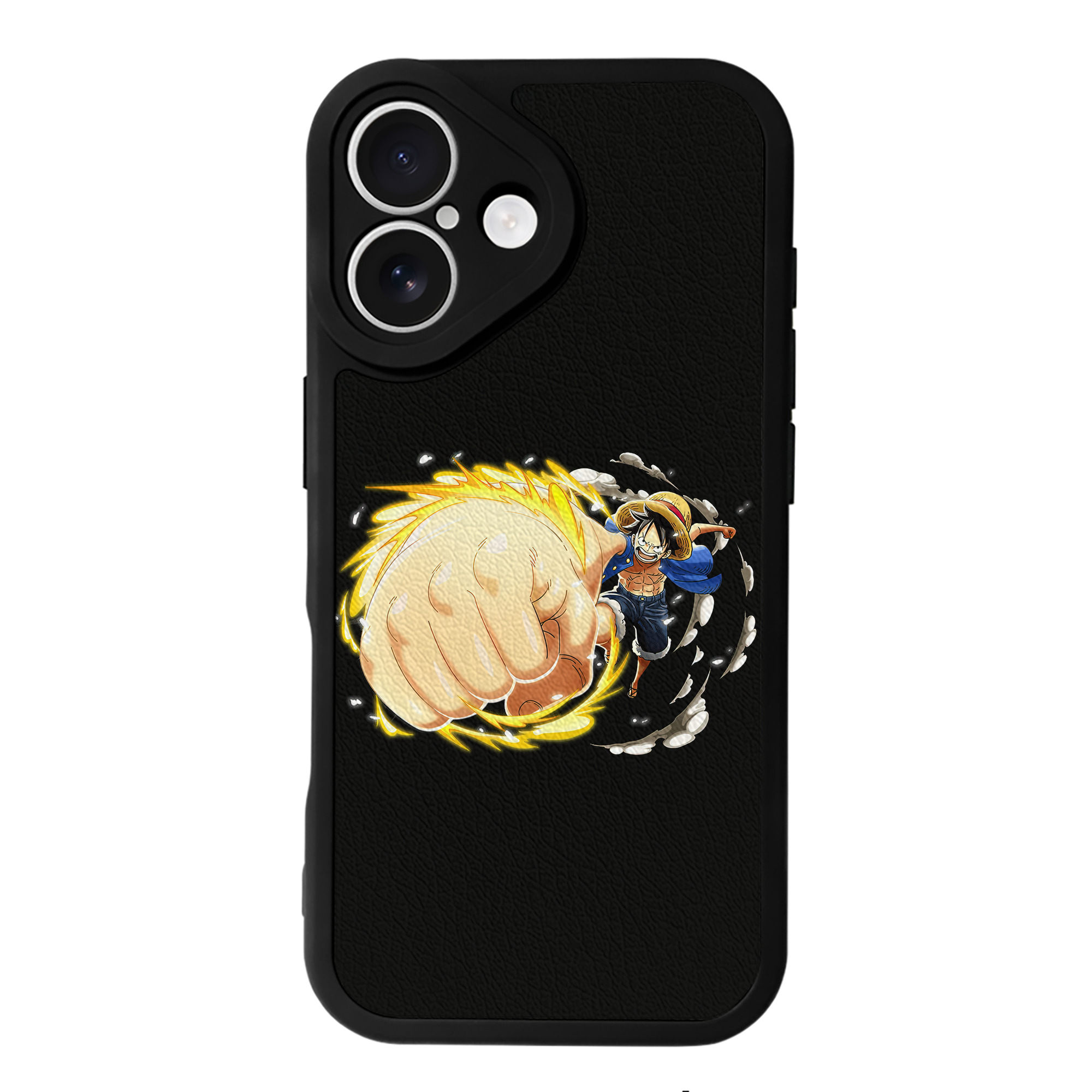 （画像用） ワンピース モンキー・D・ルフィ ONE PIECE Monkey D. Luffy 【iPhone 16シリーズ対応】シリコンスマホケース（レザー調） 材質：シリコン
